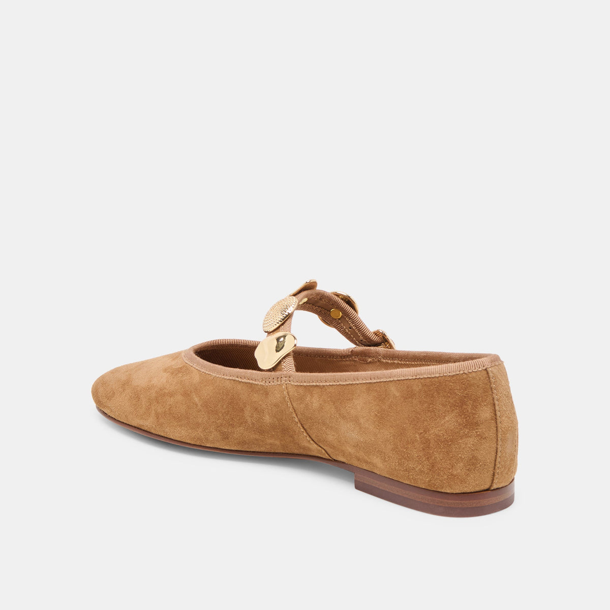 Dolce Vita SHOES Relan Lt Brown Suede Ballet Flats