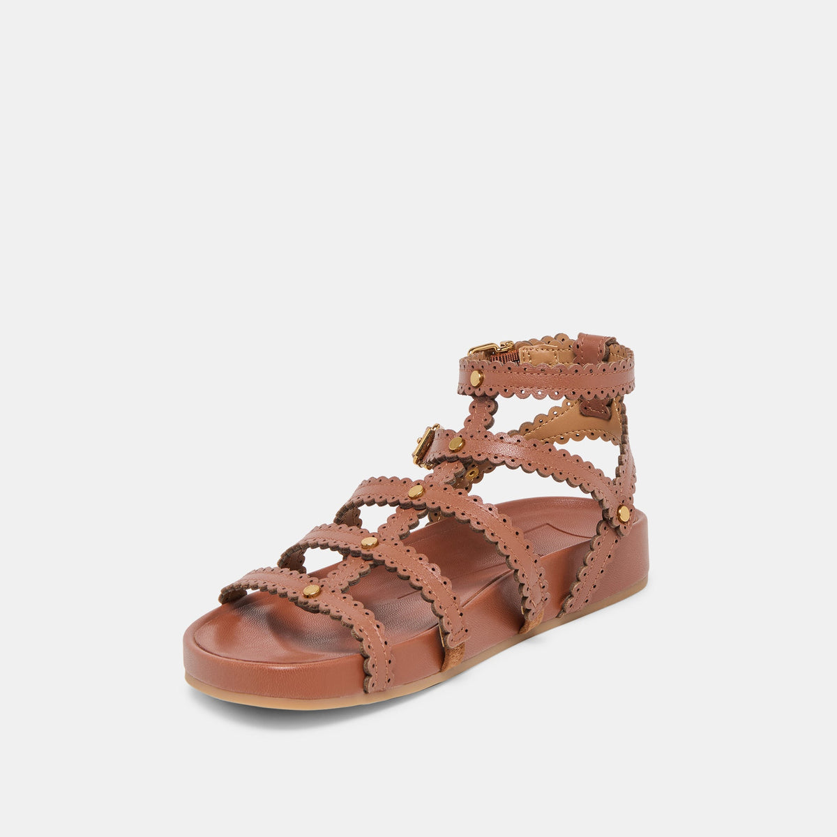 Dolce Vita SHOES Susana Cognac Leather Sandals