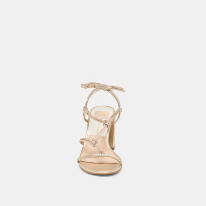 Dolce Vita SHOES Fizzy Gold Leather Heels