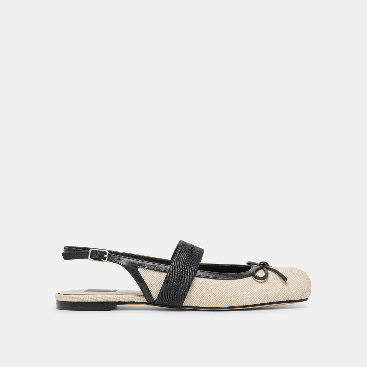 Dolce Vita SHOES Grifan Natural Black Linen Flats