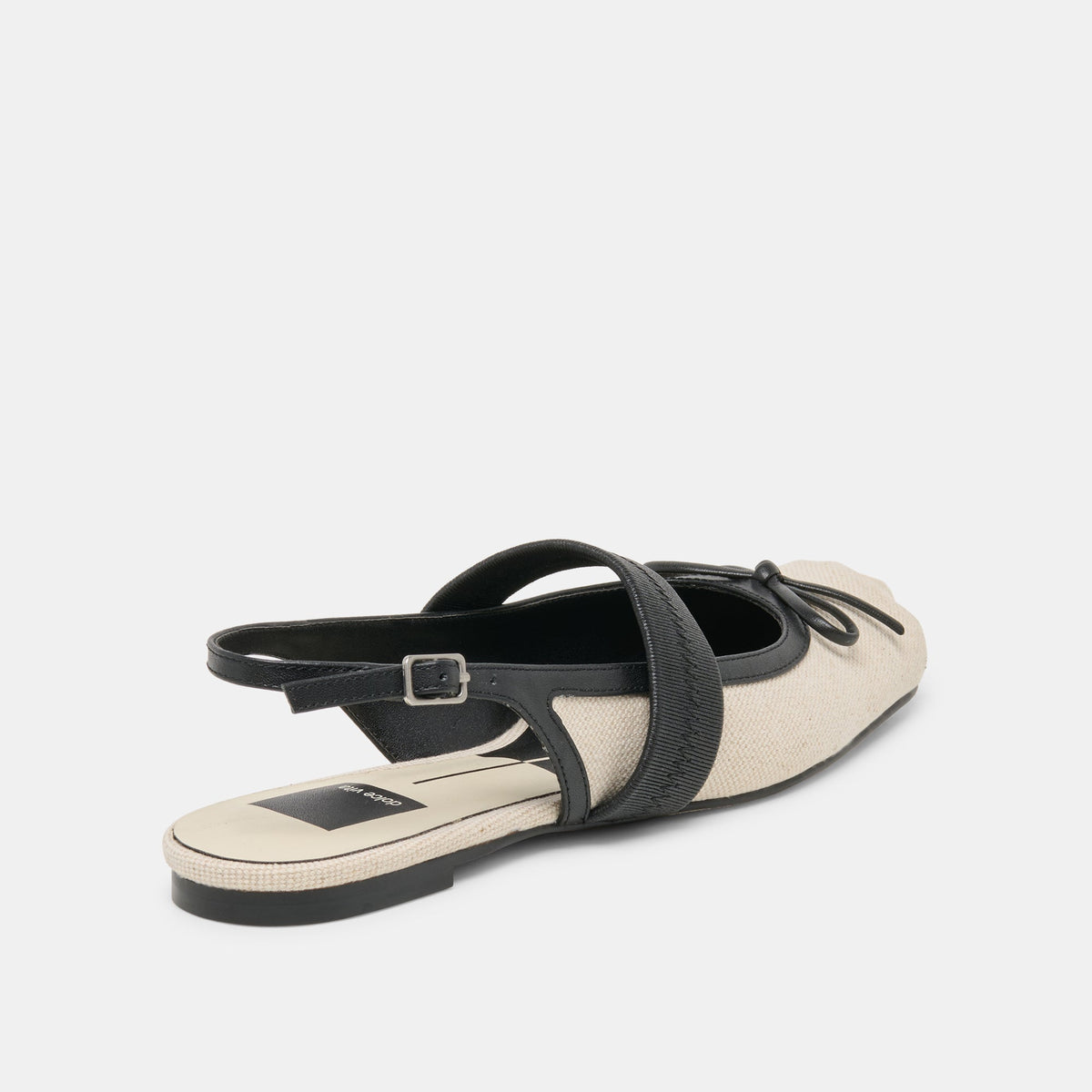 Dolce Vita SHOES Grifan Natural Black Linen Flats