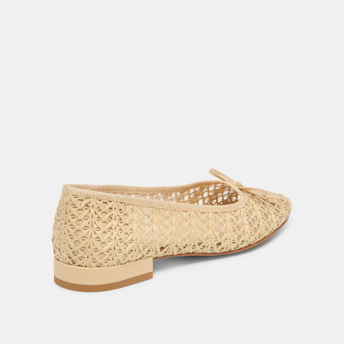 Dolce Vita SHOES Ulicia Lt Natural Cross Hatch Raffia Ballet Flats