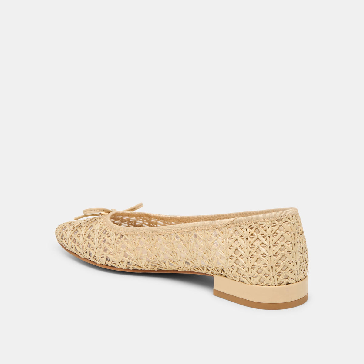 Dolce Vita SHOES Ulicia Lt Natural Cross Hatch Raffia Ballet Flats