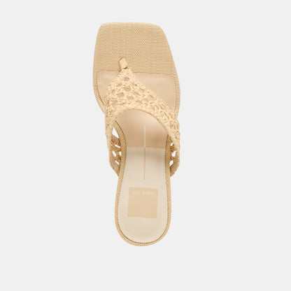 Dolce Vita SHOES Barlo Lt Natural Woven Raffia Heels