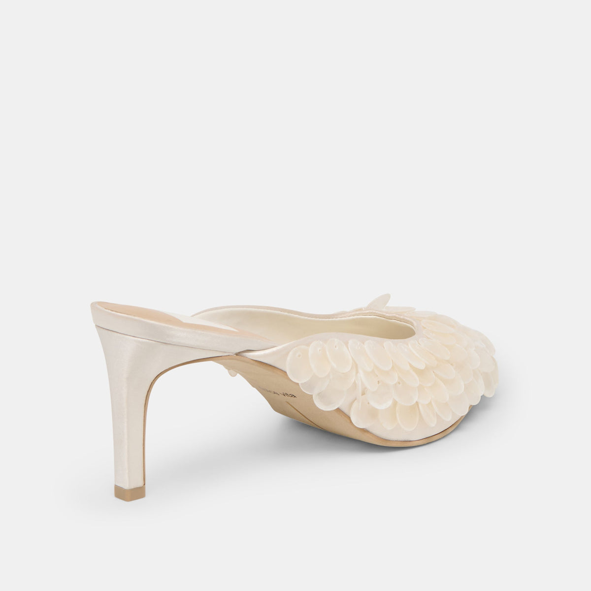 Dolce Vita SHOES Samary Confetti Off White Satin Heels