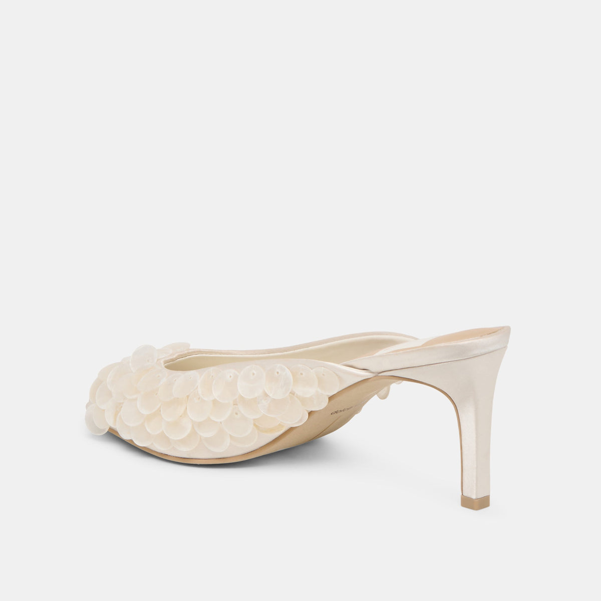 Dolce Vita SHOES Samary Confetti Off White Satin Heels