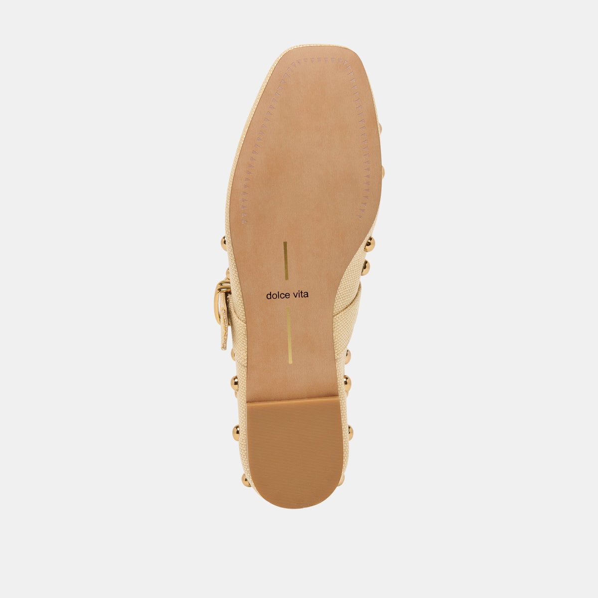 Dolce Vita SHOES Mikel Stud Lt Natural Raffia Ballet Flats