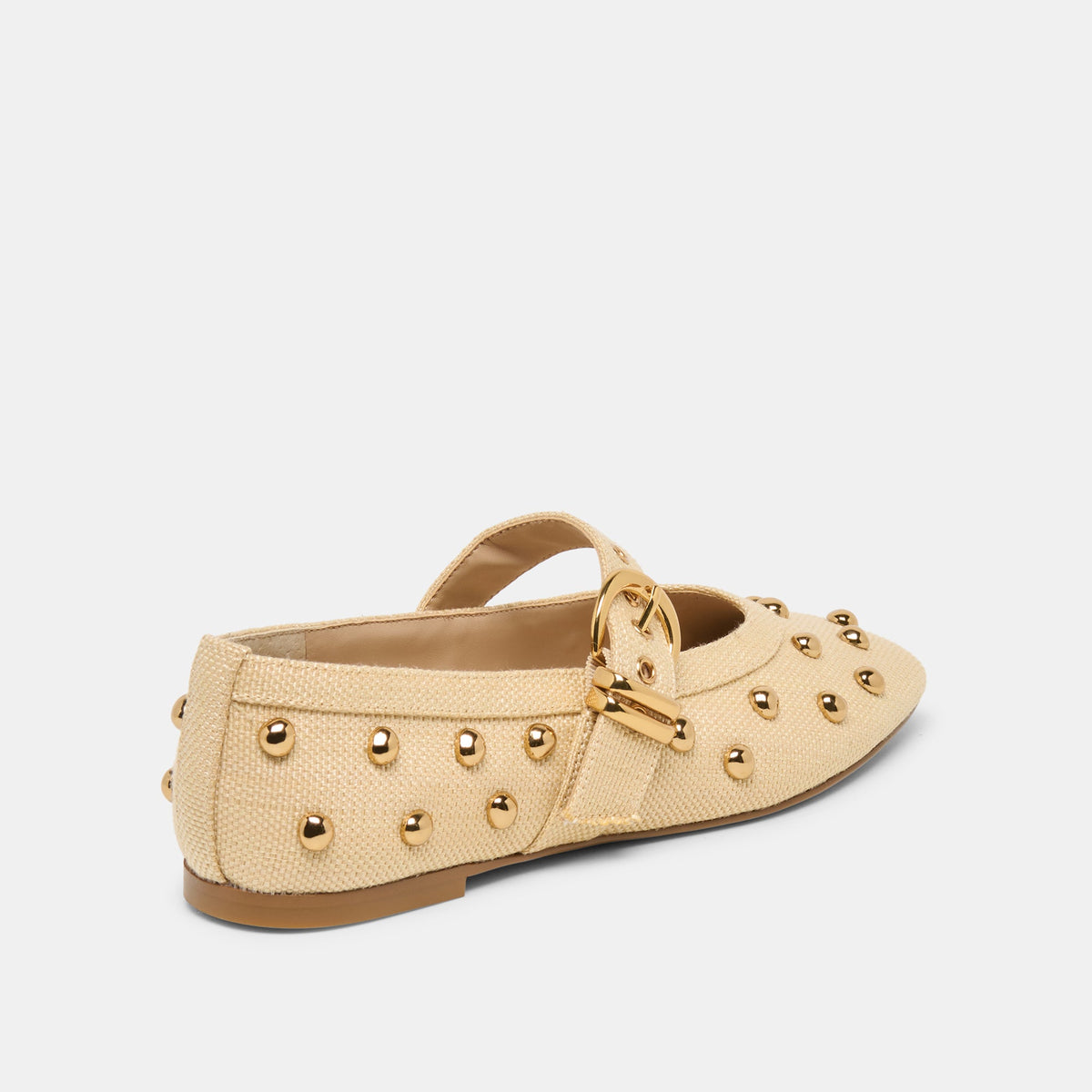 Dolce Vita SHOES Mikel Stud Lt Natural Raffia Ballet Flats