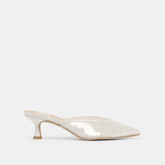 Dolce Vita SHOES Cleo Ivory Sequin Heels