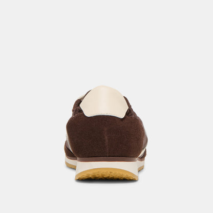 Dolce Vita SHOES Sariya Dk Brown Nylon Sneakers