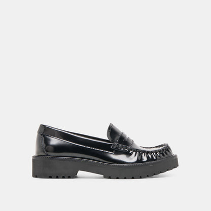 Dolce Vita SHOES Merek Midnight Boxleather Loafers
