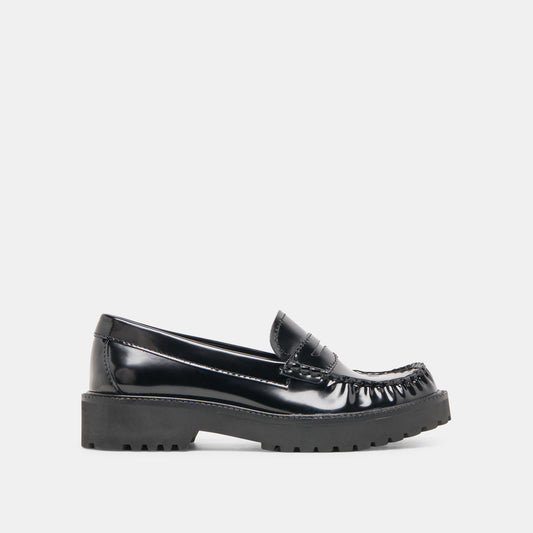 Dolce Vita SHOES Merek Midnight Boxleather Loafers