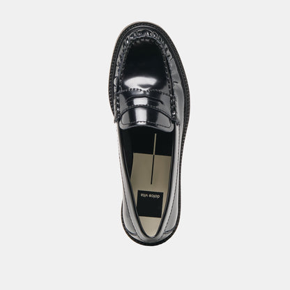 Dolce Vita SHOES Merek Midnight Boxleather Loafers