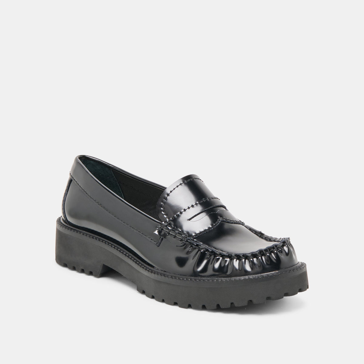 Dolce Vita SHOES Merek Midnight Boxleather Loafers