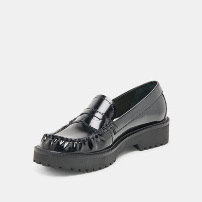 Dolce Vita SHOES Merek Midnight Boxleather Loafers