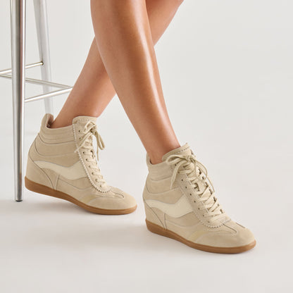 Dolce Vita SHOES Issac Oatmeal Suede Sneakers