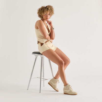 Dolce Vita SHOES Issac Oatmeal Suede Sneakers
