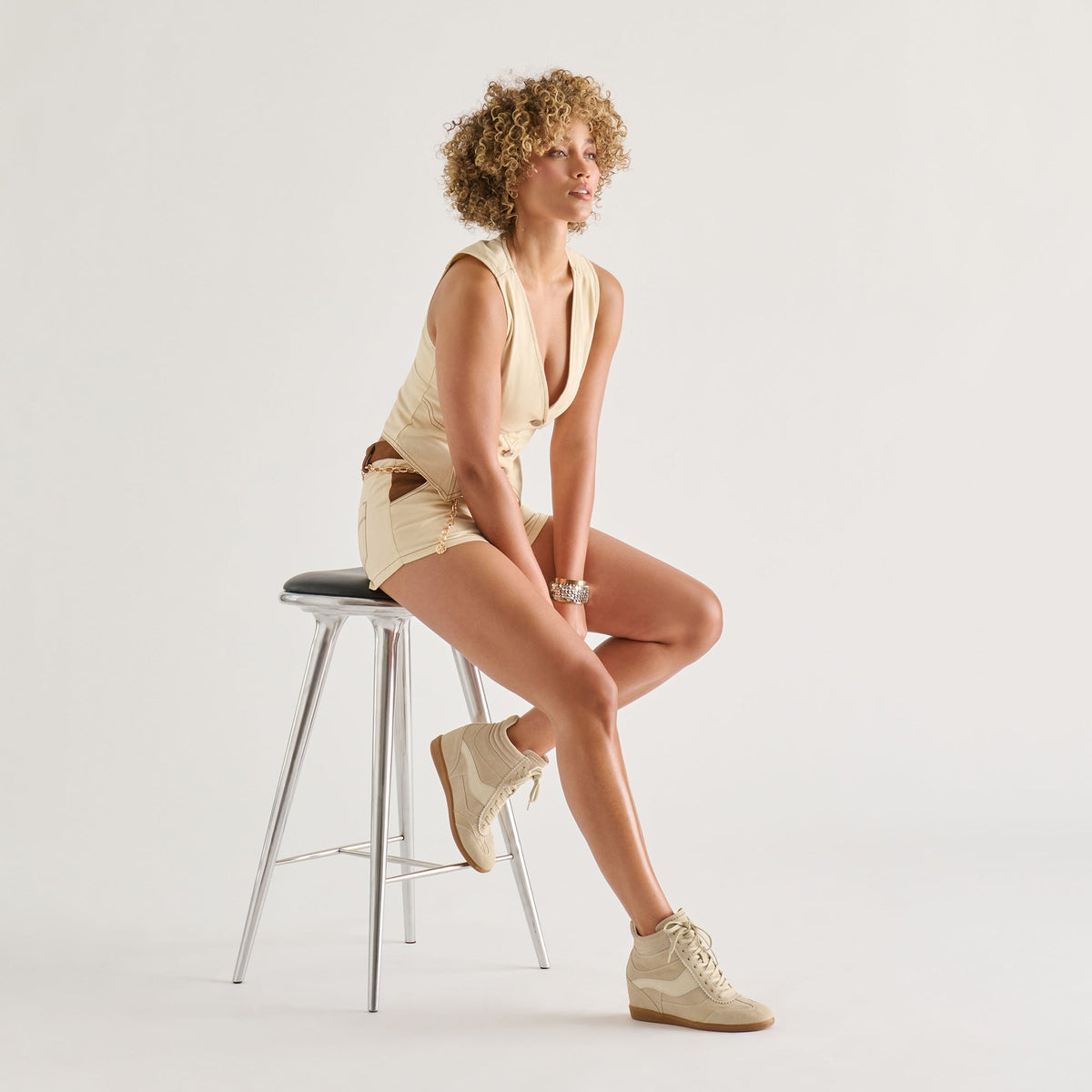 Dolce Vita SHOES Issac Oatmeal Suede Sneakers
