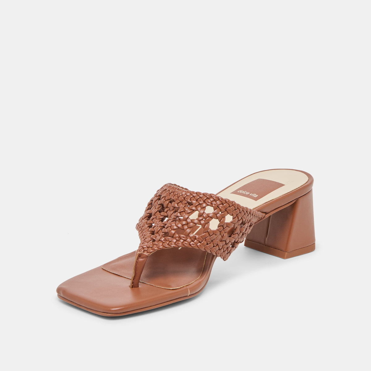 Dolce Vita SHOES Barlo Cognac Woven Stella Heels