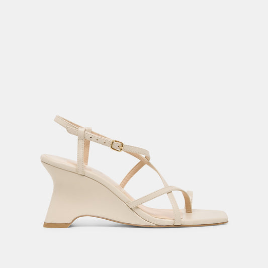 Dolce Vita SHOES Aylee Cream Leather Wedges