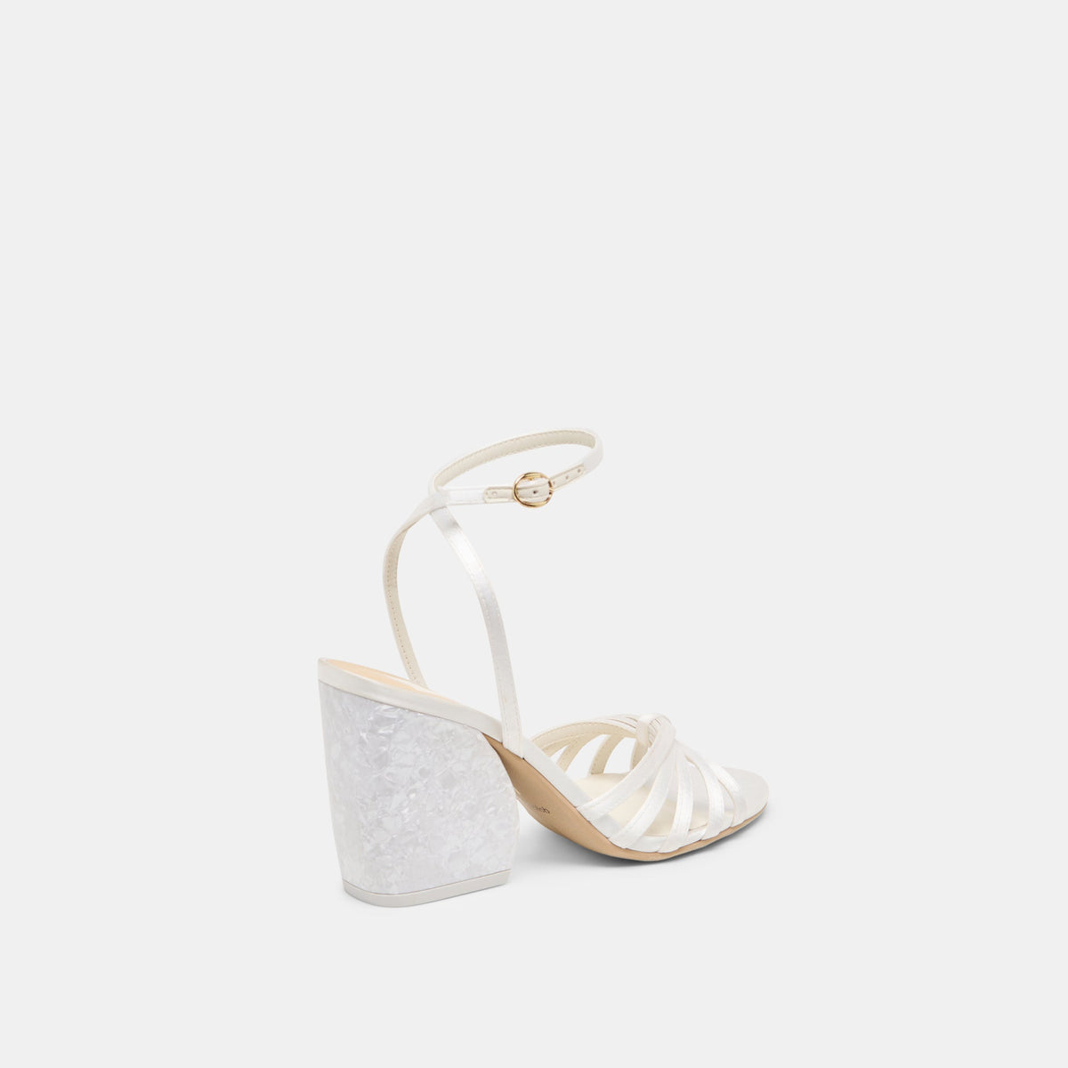 Dolce Vita SHOES Ronica True White Satin Heels