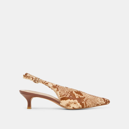 Dolce Vita SHOES Alenna Brown Snake Calf Hair Heels
