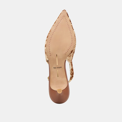 Dolce Vita SHOES Alenna Brown Snake Calf Hair Heels