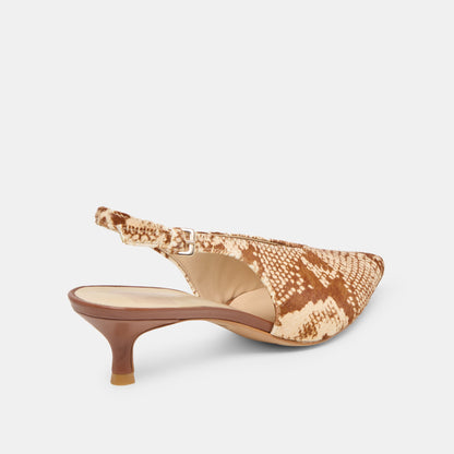 Dolce Vita SHOES Alenna Brown Snake Calf Hair Heels