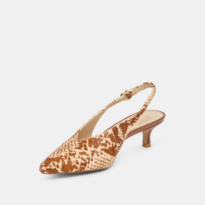 Dolce Vita SHOES Alenna Brown Snake Calf Hair Heels