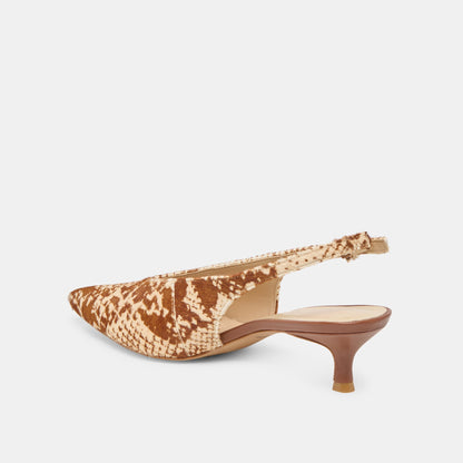 Dolce Vita SHOES Alenna Brown Snake Calf Hair Heels