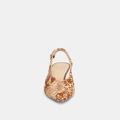 Dolce Vita SHOES Alenna Brown Snake Calf Hair Heels