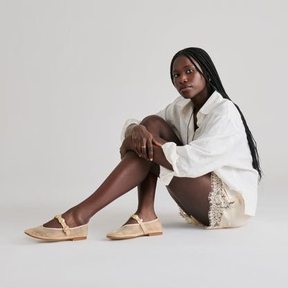 Dolce Vita SHOES Relan French Vanilla Mesh Ballet Flats