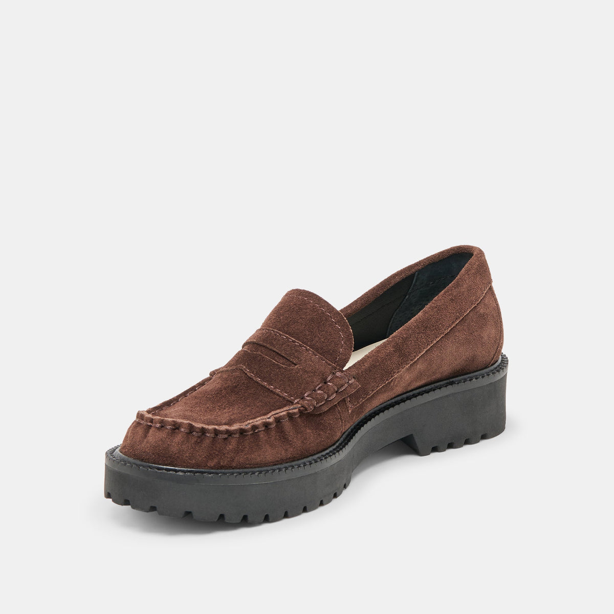 Dolce Vita SHOES Merek Dk Brown Suede Loafers
