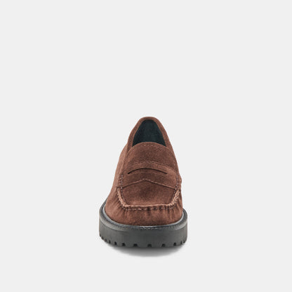 Dolce Vita SHOES Merek Dk Brown Suede Loafers