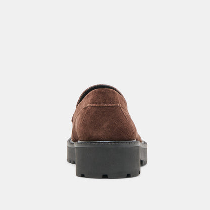 Dolce Vita SHOES Merek Dk Brown Suede Loafers