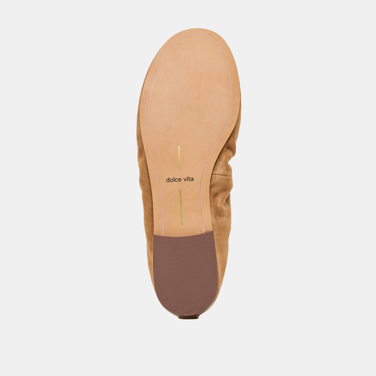 Dolce Vita SHOES Conrad Lt Brown Suede Ballet Flats