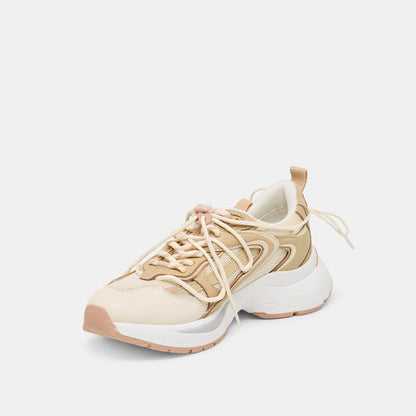 Dolce Vita SHOES Selmar Off White Leather Sneakers