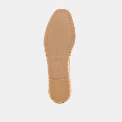 Dolce Vita SHOES Tianna Lt Natural Raffia Lace Ballet Flats