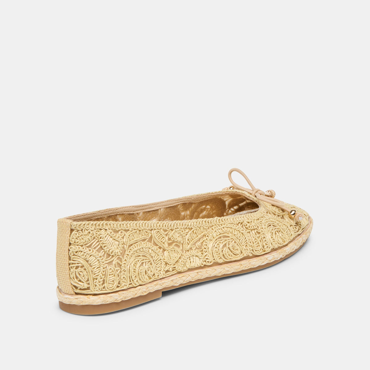 Dolce Vita SHOES Tianna Lt Natural Raffia Lace Ballet Flats