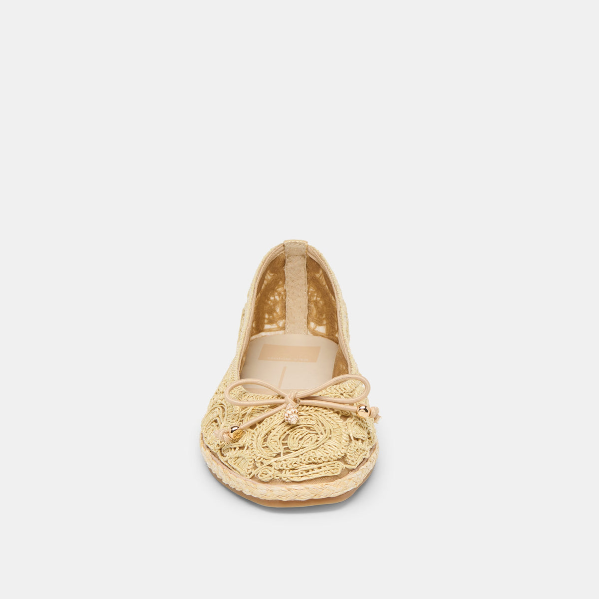 Dolce Vita SHOES Tianna Lt Natural Raffia Lace Ballet Flats
