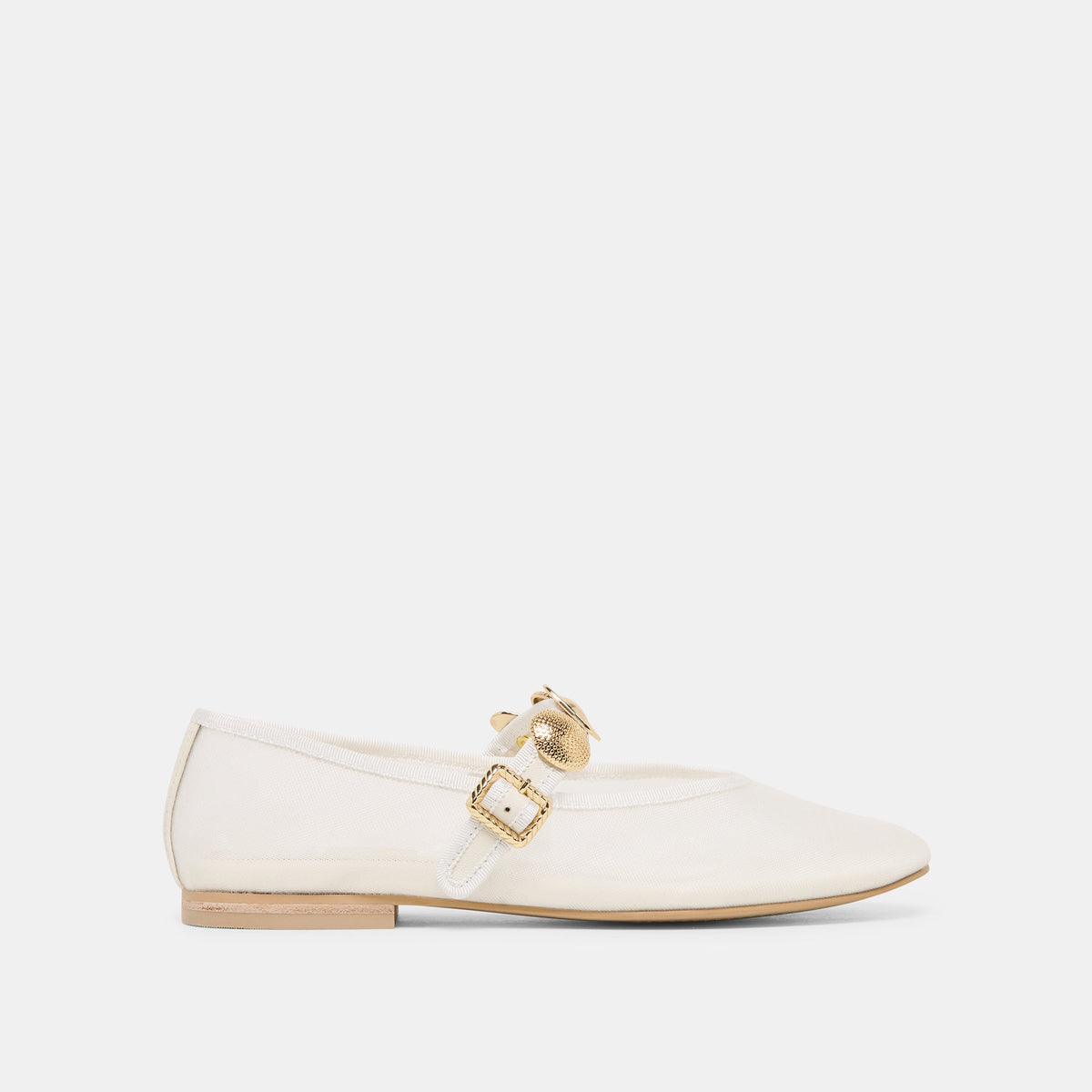 Dolce Vita SHOES Relan Mesh White Mesh Ballet Flats