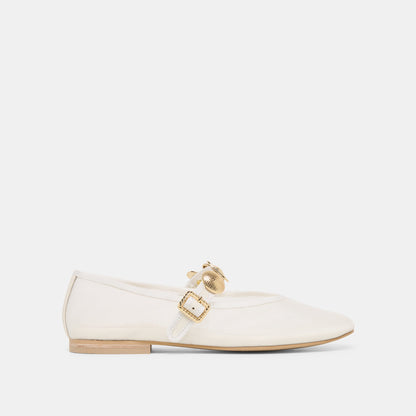 Dolce Vita SHOES Relan Mesh White Mesh Ballet Flats