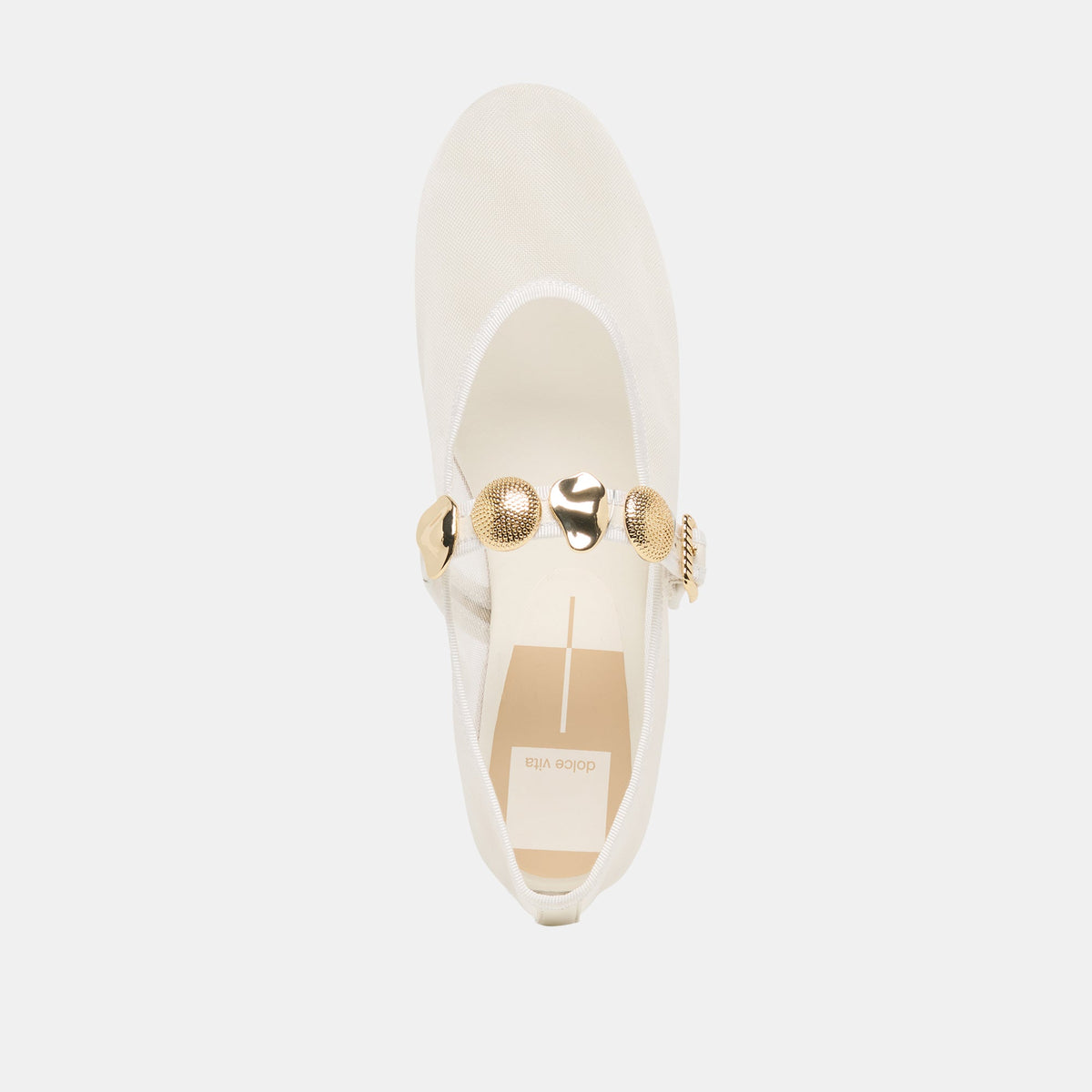 Dolce Vita SHOES Relan Mesh White Mesh Ballet Flats