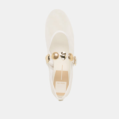 Dolce Vita SHOES Relan Mesh White Mesh Ballet Flats