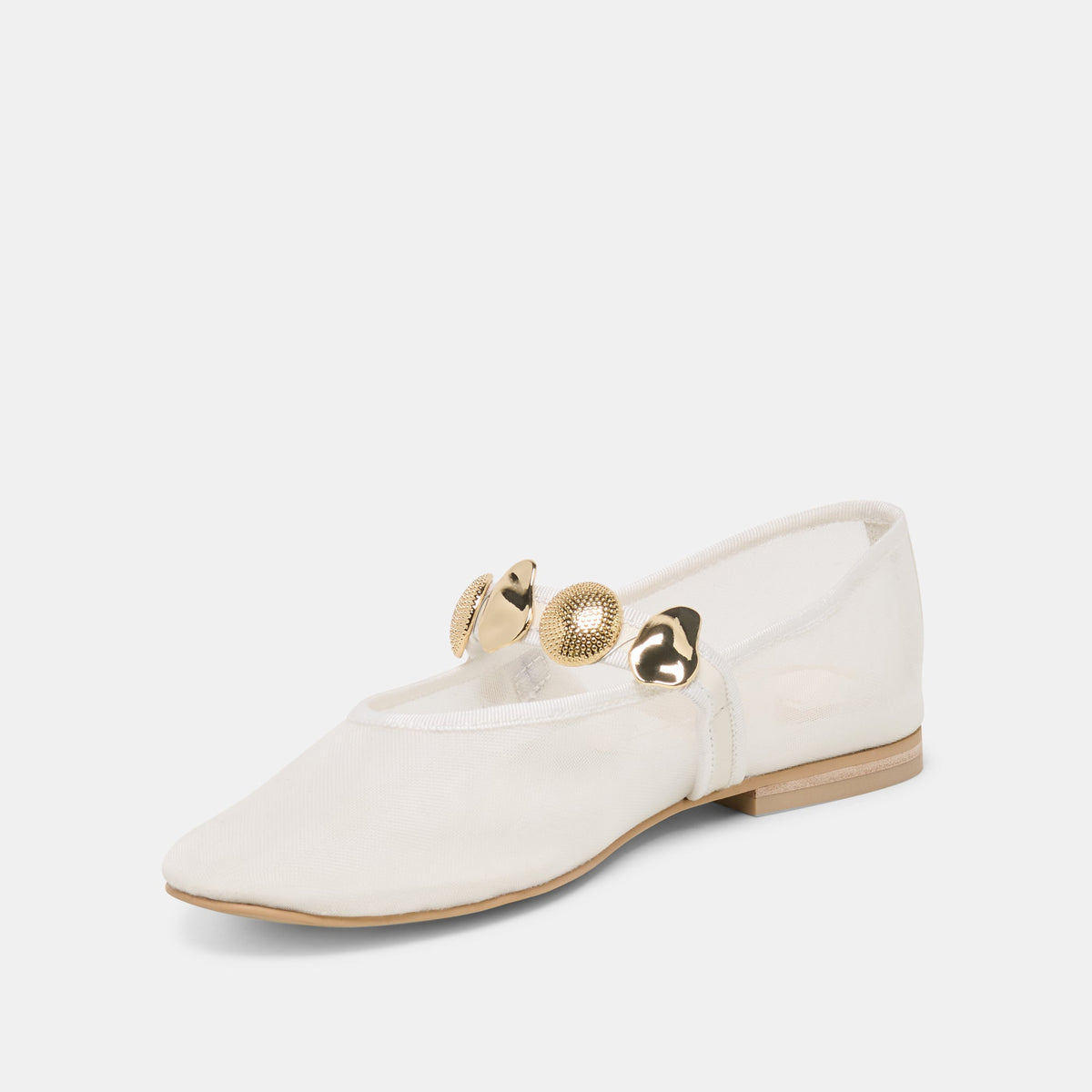 Dolce Vita SHOES Relan Mesh White Mesh Ballet Flats