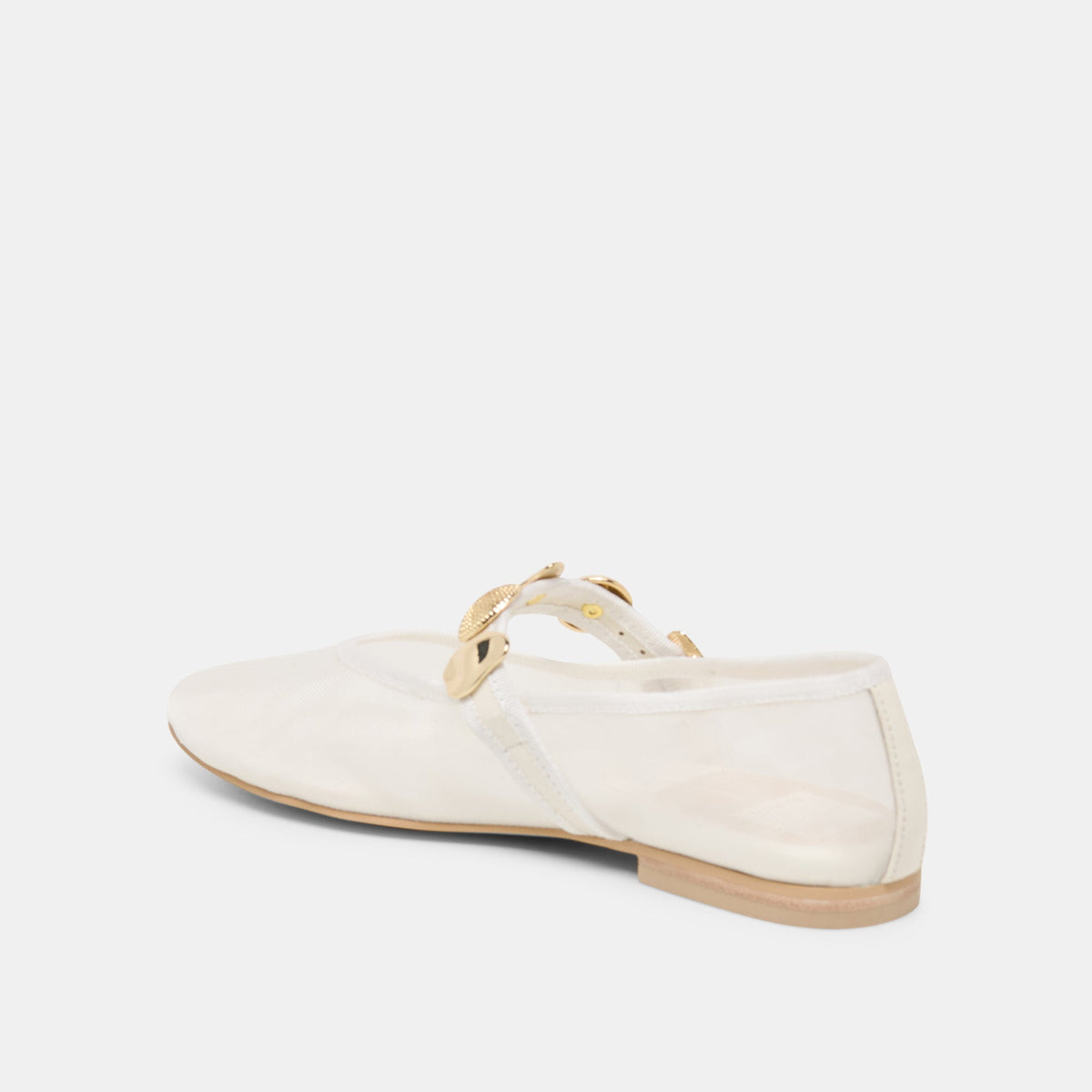 Dolce Vita SHOES Relan Mesh White Mesh Ballet Flats