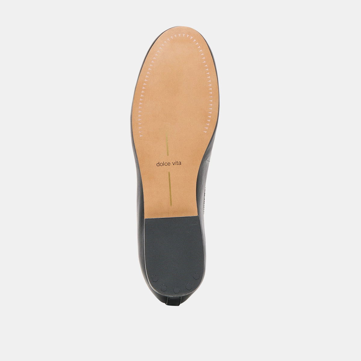 Dolce Vita SHOES Ritla Wide Black Leather Ballet Flats