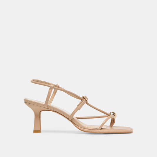Dolce Vita SHOES Manji Wide Light Tan Leather Heels