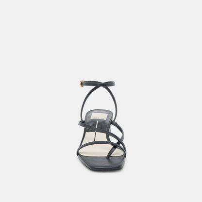 Dolce Vita SHOES Karlos Wide Black Leather Sandals