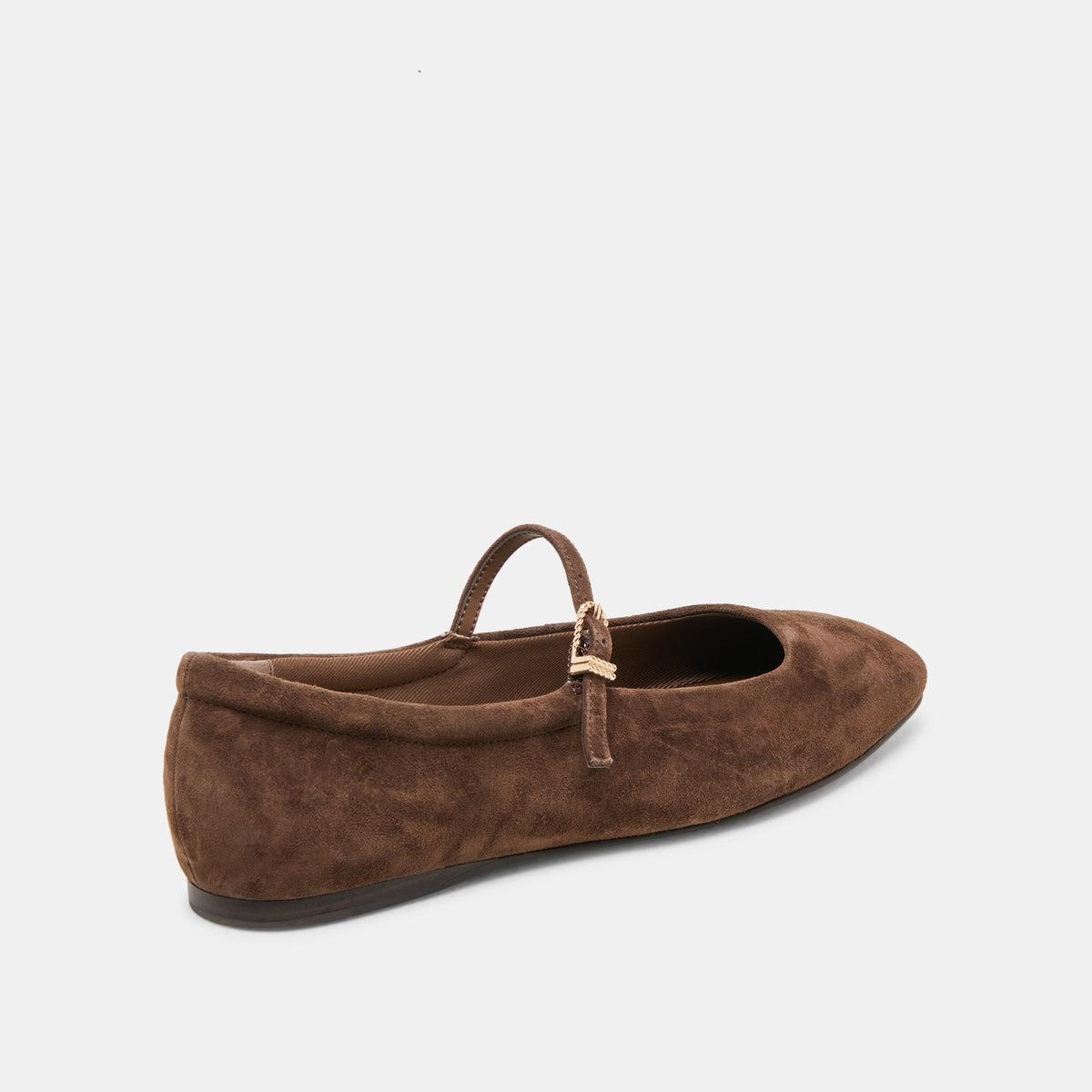 Dolce Vita SHOES Reyes Wide Dk Brown Suede Ballet Flats